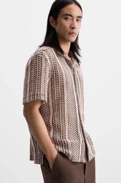 Outlet CAMISA CROCHET GEOMÉTRICO Hombre Camisas