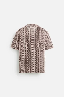 Outlet CAMISA CROCHET GEOMÉTRICO Hombre Camisas