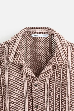 Outlet CAMISA CROCHET GEOMÉTRICO Hombre Camisas