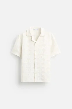 Clearance CAMISA CROCHET GEOMÉTRICO Hombre Camisas