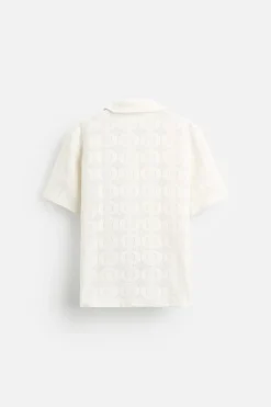 Clearance CAMISA CROCHET GEOMÉTRICO Hombre Camisas