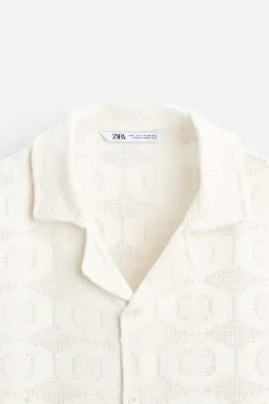 Clearance CAMISA CROCHET GEOMÉTRICO Hombre Camisas