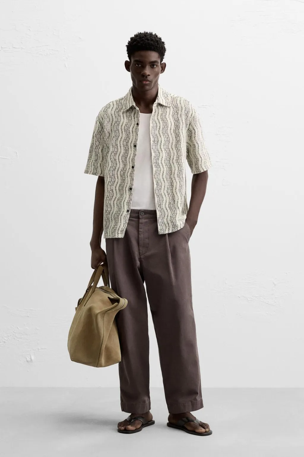 Online CAMISA CROCHET ONDAS Hombre Camisas