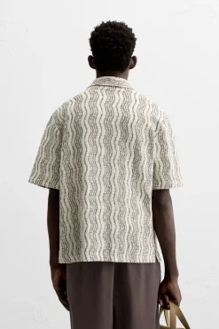 Online CAMISA CROCHET ONDAS Hombre Camisas