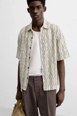 Online CAMISA CROCHET ONDAS Hombre Camisas