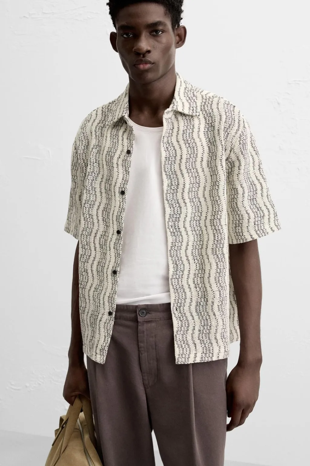 Online CAMISA CROCHET ONDAS Hombre Camisas