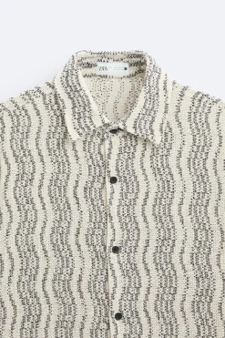 Online CAMISA CROCHET ONDAS Hombre Camisas