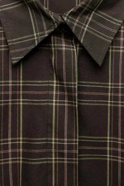 Discount CAMISA CROP CUADROS Mujer Camisas / Blusas