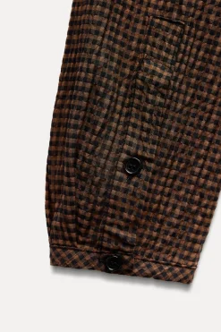 Hot CAMISA CROP CUADROS CUELLO BOBO Mujer Camisas / Blusas