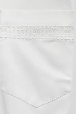 Outlet CAMISA CROP CUELLO BOBO Mujer Camisas / Blusas