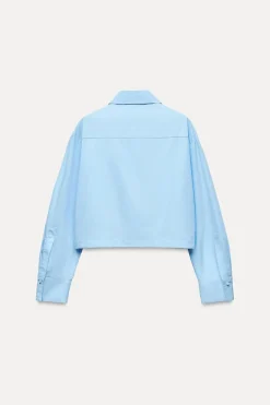 Hot CAMISA CROP POPELÍN JOYAS Mujer Camisas / Blusas