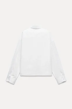 Online CAMISA CROP POPELÍN ZW COLLECTION Mujer Camisas / Blusas