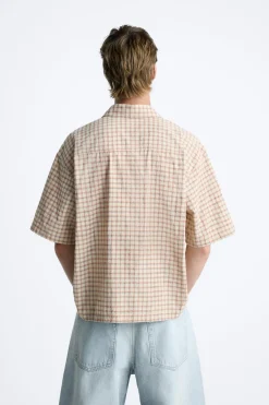 Sale CAMISA CROPPED FIT CUADROS Hombre Camisas