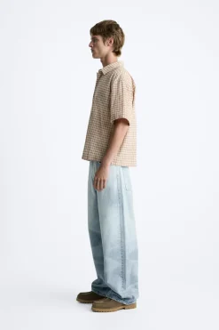 Sale CAMISA CROPPED FIT CUADROS Hombre Camisas