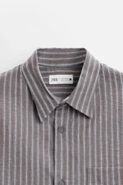 Discount CAMISA CROPPED FIT RAYAS Hombre Camisas