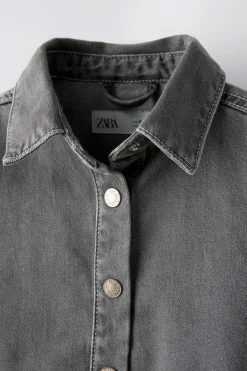 Niños ZARA 6 - 14 Años·Blusas / Camisas|6 - 14 Años·Total Look<CAMISA CROPPED FLUIDA