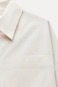 Sale CAMISA CROPPED POPELÍN LIMITED EDITION Mujer Camisas / Blusas