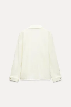 Online CAMISA CRUZADA TEJIDO BRILLO Mujer Camisas / Blusas