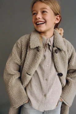 Niños ZARA 6 - 14 Años·Blusas / Camisas<CAMISA CUADRO VICHY CUELLO BOBO