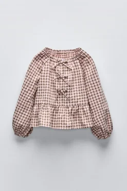 Niños ZARA 6 - 14 Años·Blusas / Camisas<CAMISA CUADRO VICHY LACITOS