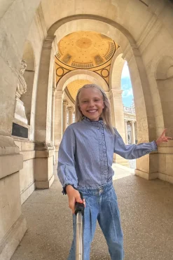 Niños ZARA 6 - 14 Años·Blusas / Camisas<CAMISA CUADRO VICHY VOLANTES