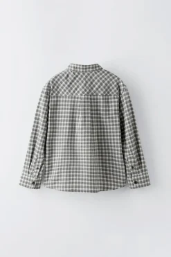 Niños ZARA 6 - 14 Años·Camisas / Sobrecamisas<CAMISA CUADROS BOLSILLO