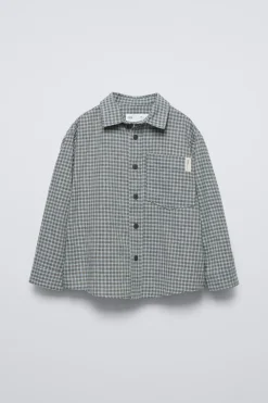 Niños ZARA 6 - 14 Años·Camisas / Sobrecamisas<CAMISA CUADROS BOLSILLO