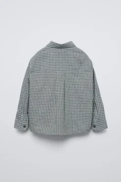 Niños ZARA 6 - 14 Años·Camisas / Sobrecamisas<CAMISA CUADROS BOLSILLO
