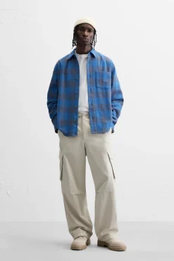 Sale CAMISA CUADROS BOLSILLO Hombre Camisas