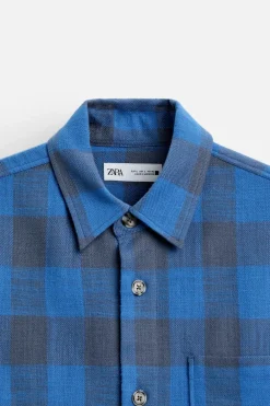 Sale CAMISA CUADROS BOLSILLO Hombre Camisas