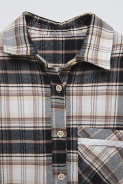 Niños ZARA 6 - 14 Años·Blusas / Camisas<CAMISA CUADROS BOLSILLO