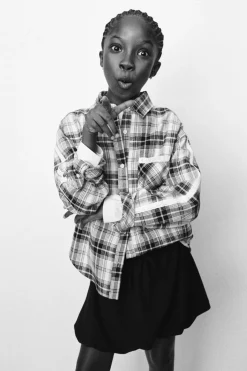 Niños ZARA 6 - 14 Años·Blusas / Camisas<CAMISA CUADROS BOLSILLO