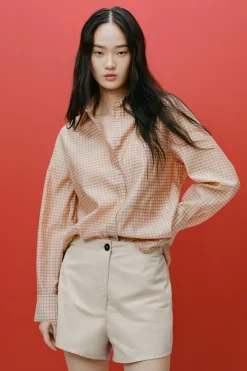 Outlet CAMISA CUADROS BOLSILLO ZW COLLECTION Mujer Camisas / Blusas