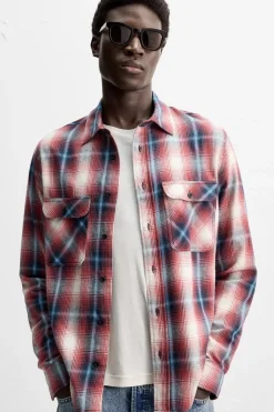 New CAMISA CUADROS FRANELA Hombre Camisas