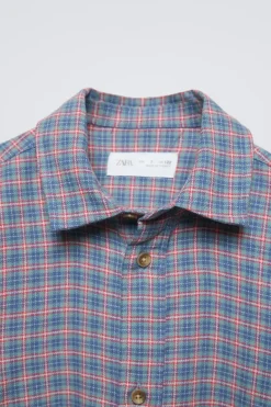 Niños ZARA 6 - 14 Años·Camisas / Sobrecamisas<CAMISA CUADROS FRANELA