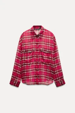 Hot CAMISA CUADROS HILO METALIZADO Mujer Camisas / Blusas