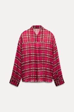 Hot CAMISA CUADROS HILO METALIZADO Mujer Camisas / Blusas