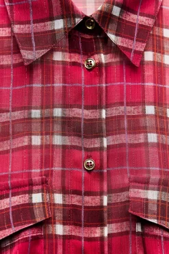 Hot CAMISA CUADROS HILO METALIZADO Mujer Camisas / Blusas