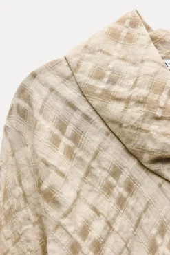 Online CAMISA CUADROS MEZCLA LINO ZW COLLECTION Mujer Camisas / Blusas