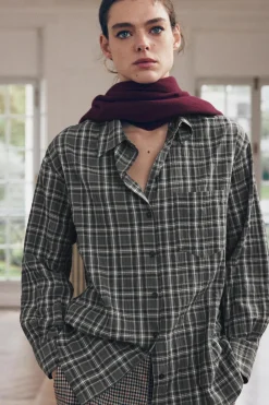 Outlet CAMISA CUADROS OVERSIZE ZW COLLECTION Mujer Camisas / Blusas