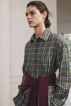 Outlet CAMISA CUADROS OVERSIZE ZW COLLECTION Mujer Camisas / Blusas