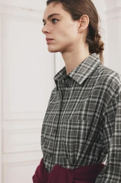 Outlet CAMISA CUADROS OVERSIZE ZW COLLECTION Mujer Camisas / Blusas