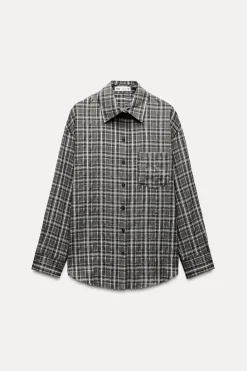 Outlet CAMISA CUADROS OVERSIZE ZW COLLECTION Mujer Camisas / Blusas