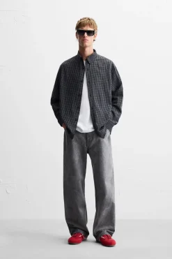 Sale CAMISA CUADROS RELAXED FIT Hombre Camisas