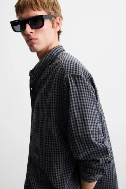 Sale CAMISA CUADROS RELAXED FIT Hombre Camisas