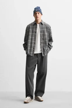 Clearance CAMISA CUADROS RELAXED FIT Hombre Camisas