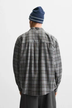 Clearance CAMISA CUADROS RELAXED FIT Hombre Camisas