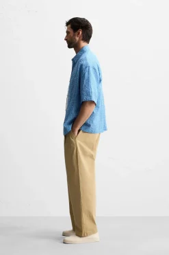 Hot CAMISA CUADROS TEXTURA Hombre Camisas