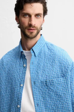 Hot CAMISA CUADROS TEXTURA Hombre Camisas