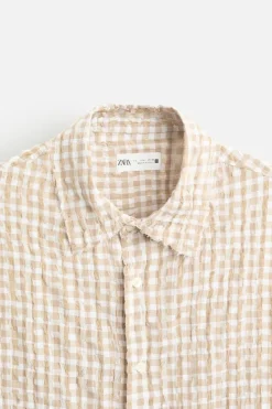 Outlet CAMISA CUADROS TEXTURA Hombre Camisas